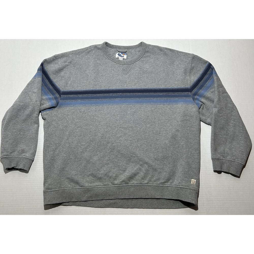 Marine Layer Sweatshirt Womens Grey Size XXL Cloud 9 Striped Rainbow Fleece Crew